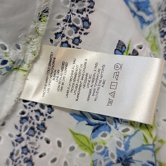 FREE PEOPLE NWOT BLOSSOM EYELET CROP TOP SZ LARGE - Picture 11 of 13